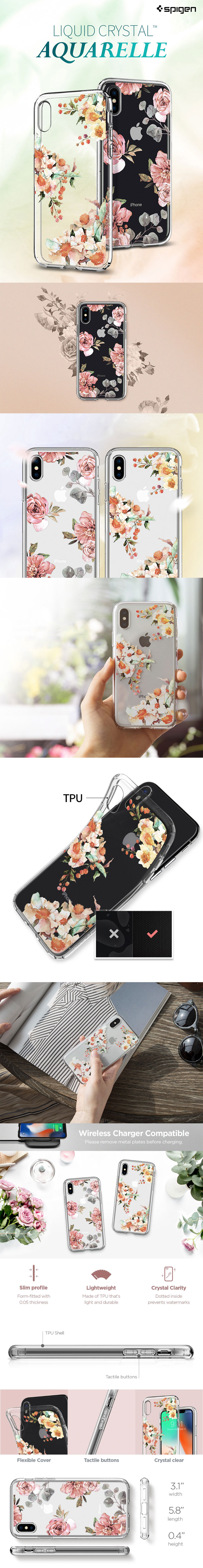iphone x liquid crystal aquarelle